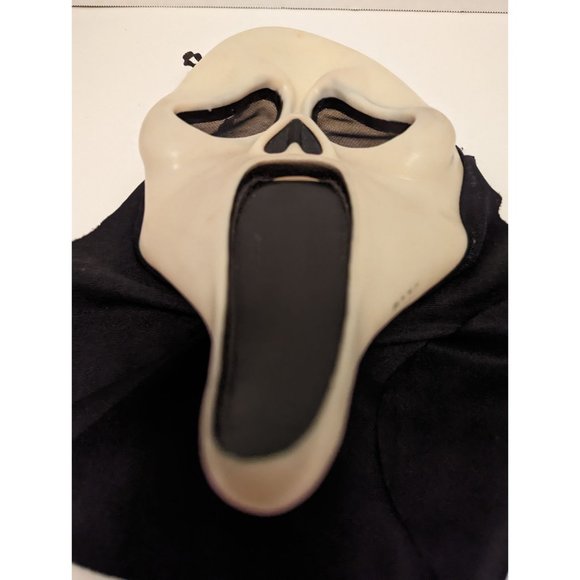 VTG Ghost Face Plastic/Rubber Horror Movie Halloween Mask Easter Fun long chin - Picture 7 of 10
